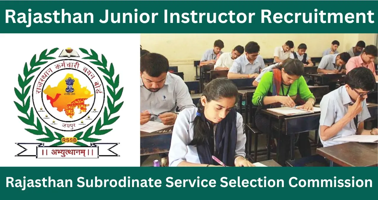 RSMSSB Rajasthan Junior Instructor Recruitment
