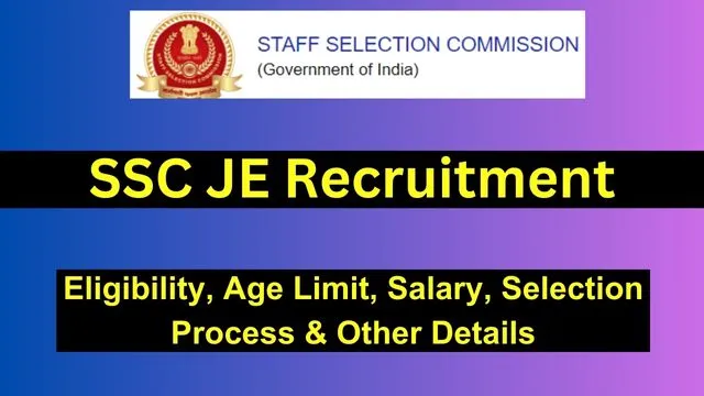 SSC JE Recruitment