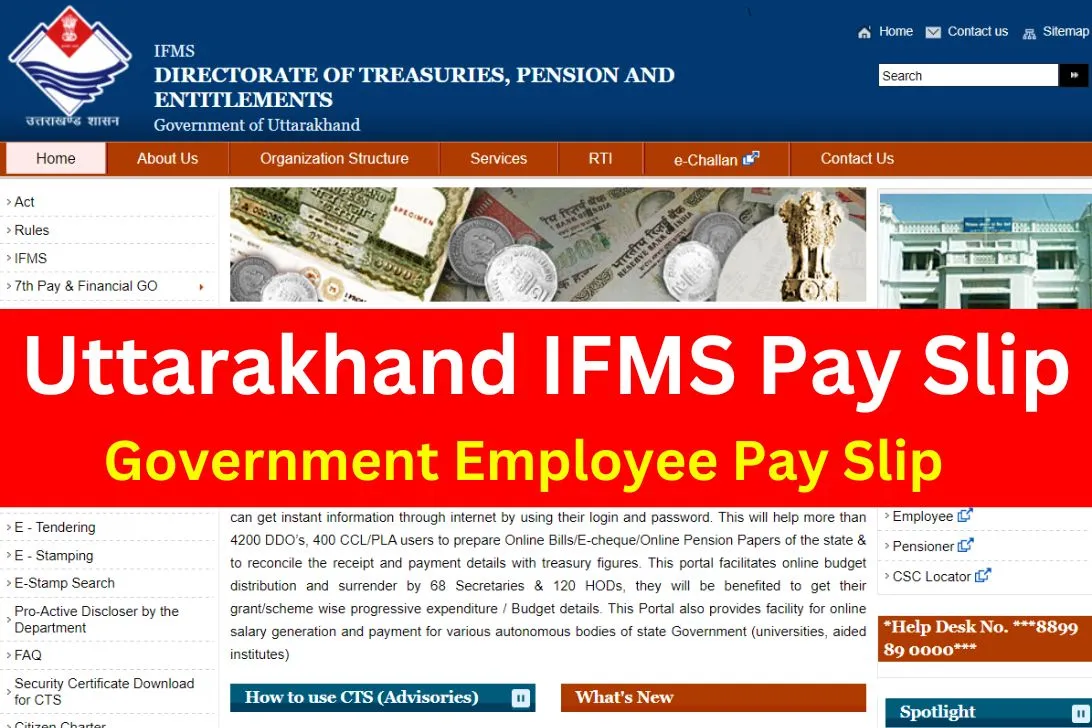 Uttarakhand IFMS Pay Slip