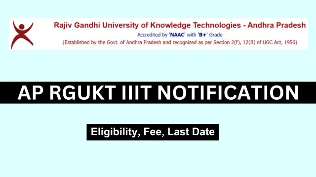 AP RGUKT IIIT Notification Apply Online