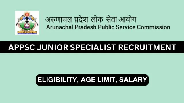 APPSC Junior Specialist Recruitment