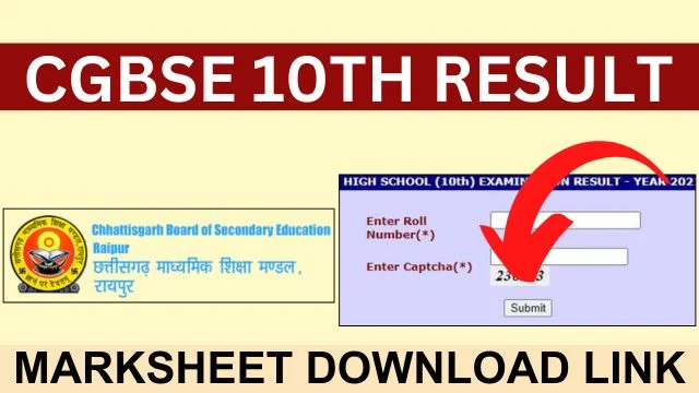 CGBSE 10th Result