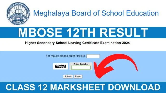 MBOSE 12th Result