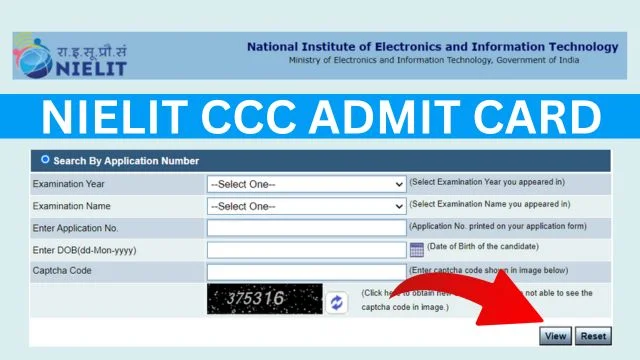 NIELIT CCC Admit Card