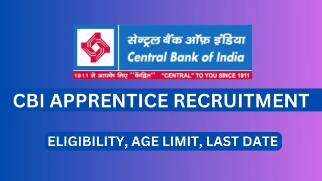 Central Bank of India Apprentice Recruitment