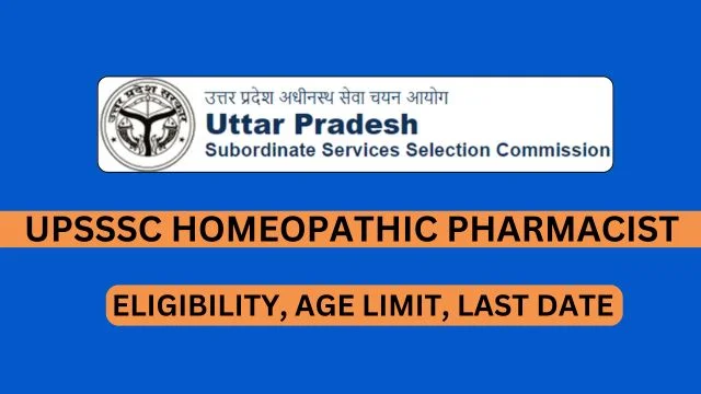 UPSSSC Homeopathic Pharmacist Recruitment