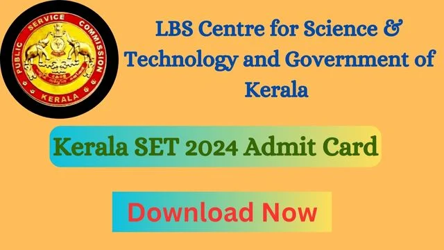 Kerala SET 2024 Admit Card