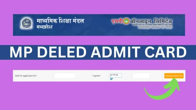 MP DElEd Admit Card