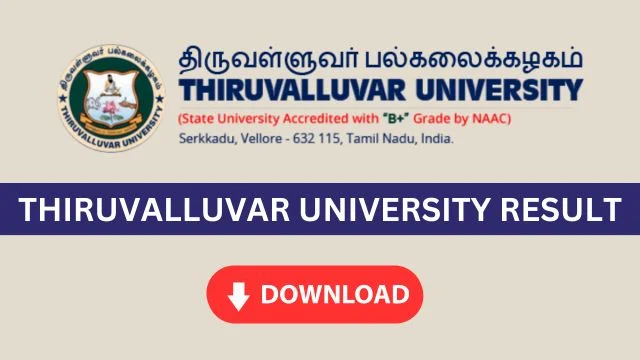 Thiruvalluvar University Result