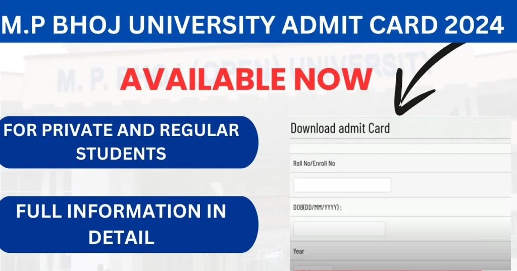 MP Bhoj Admit Card